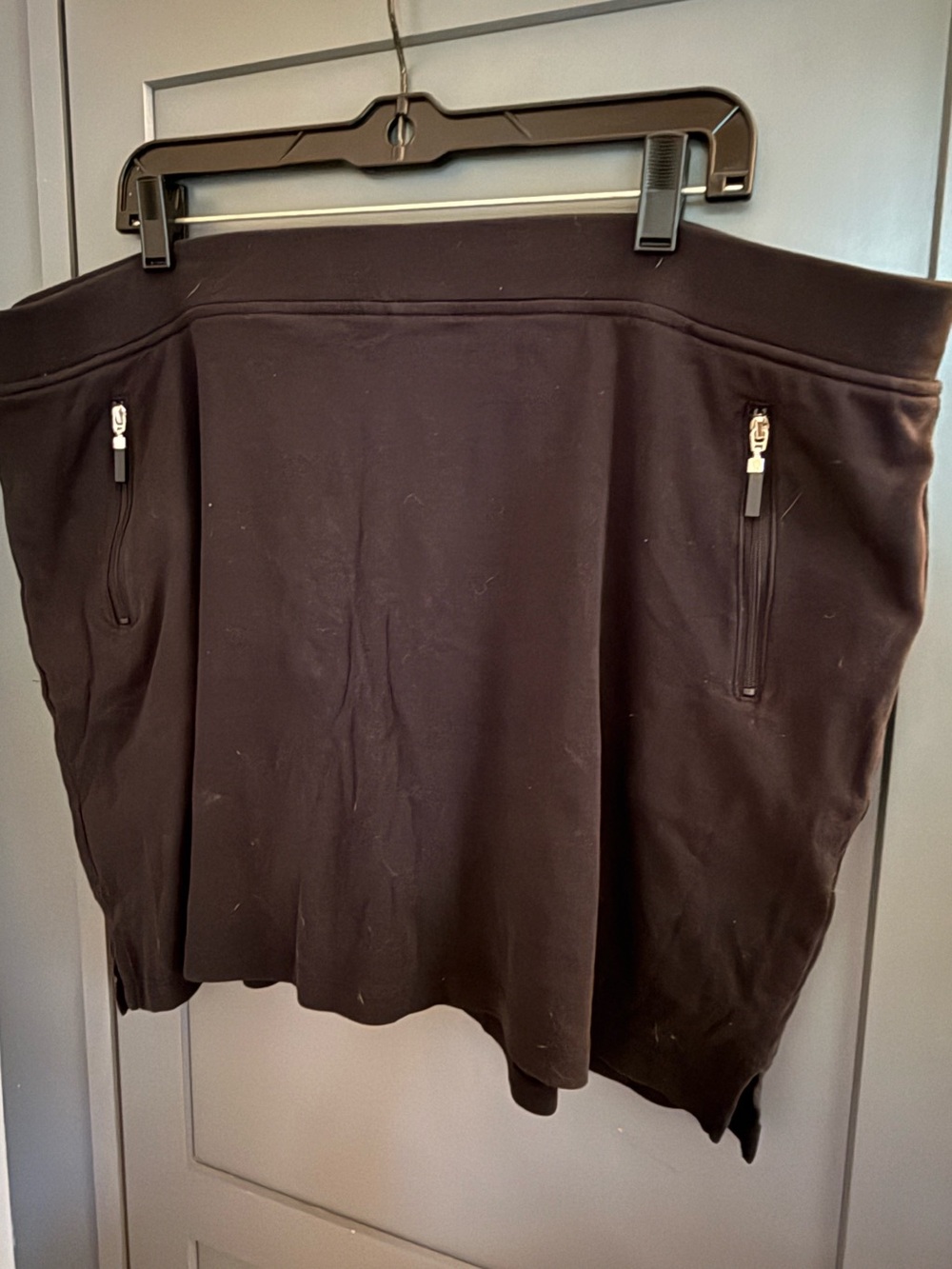 Jones New York Black Mini Skort with Zip Pockets
